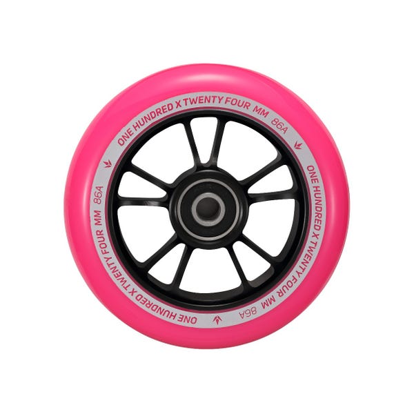 100mm Wheels (Pair) Black / Pink - EnvyW100BKPK2PK
