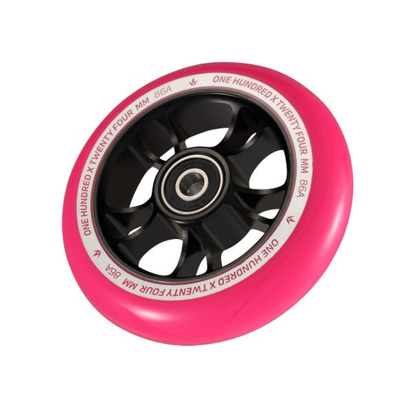 100mm Wheels (Pair) Black / Pink - EnvyW100BKPK2PK