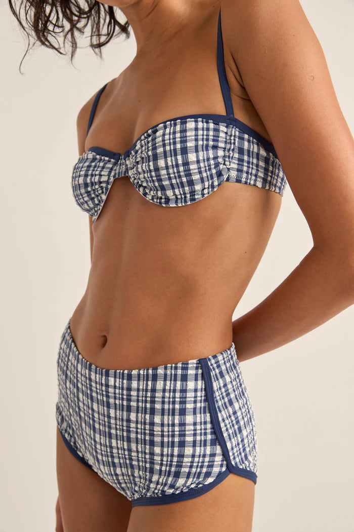 London Check Underwire Top