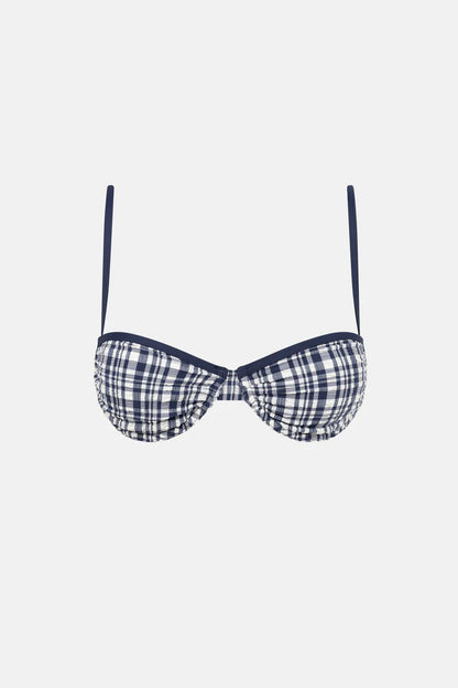 London Check Underwire Top