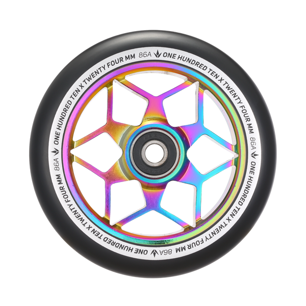 110MM Wheel Diamond Oil Slick (Single) - EnvyW110DOS-OILSLICKBLK-1SZ