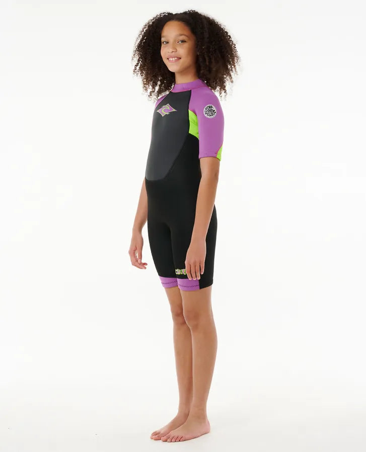 Boys Omega BZ Spring Suit Black/Purple 16