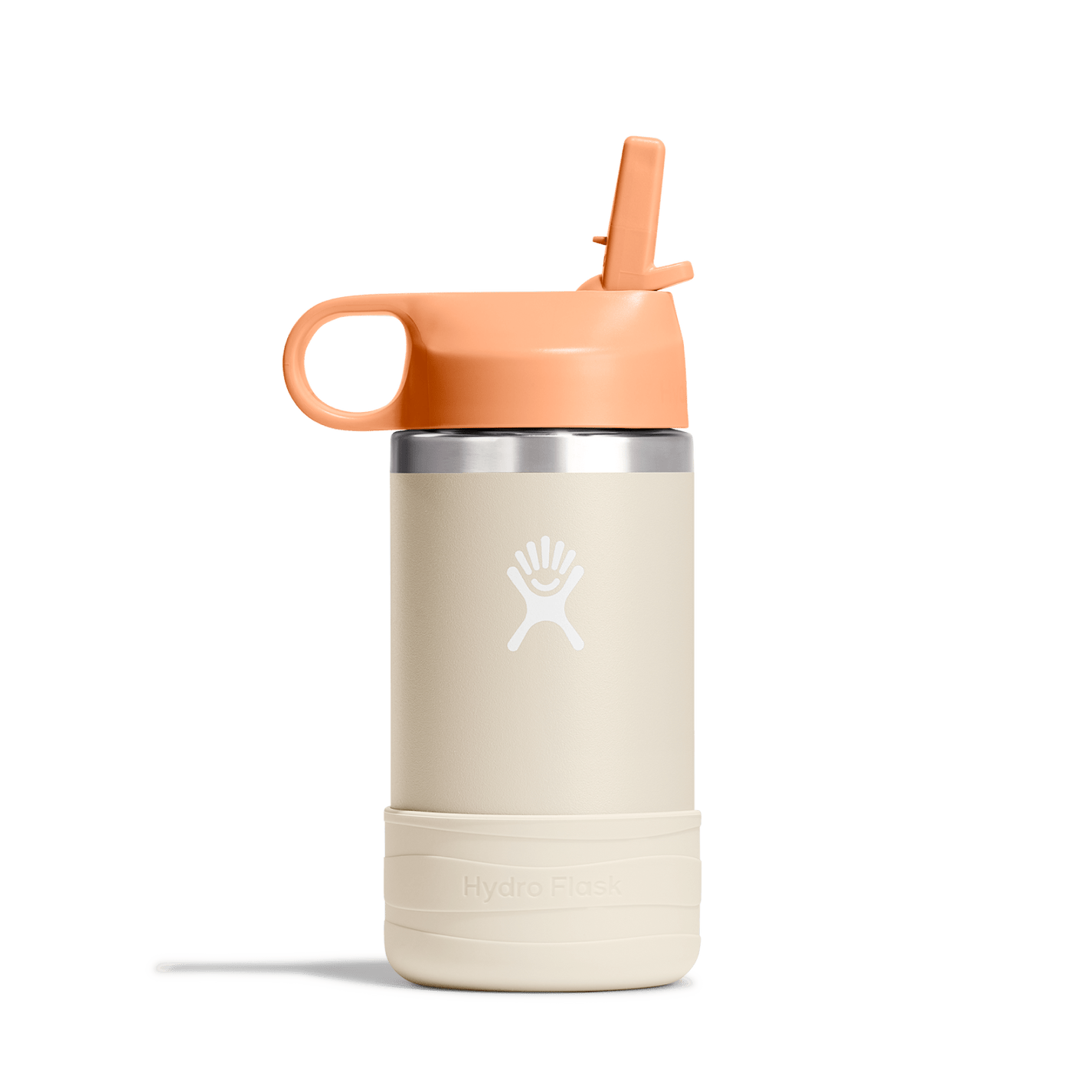 12 Oz Kids Wide Mouth Straw Cap And Boot - HydroflaskW12CSWBB139 - Coconut