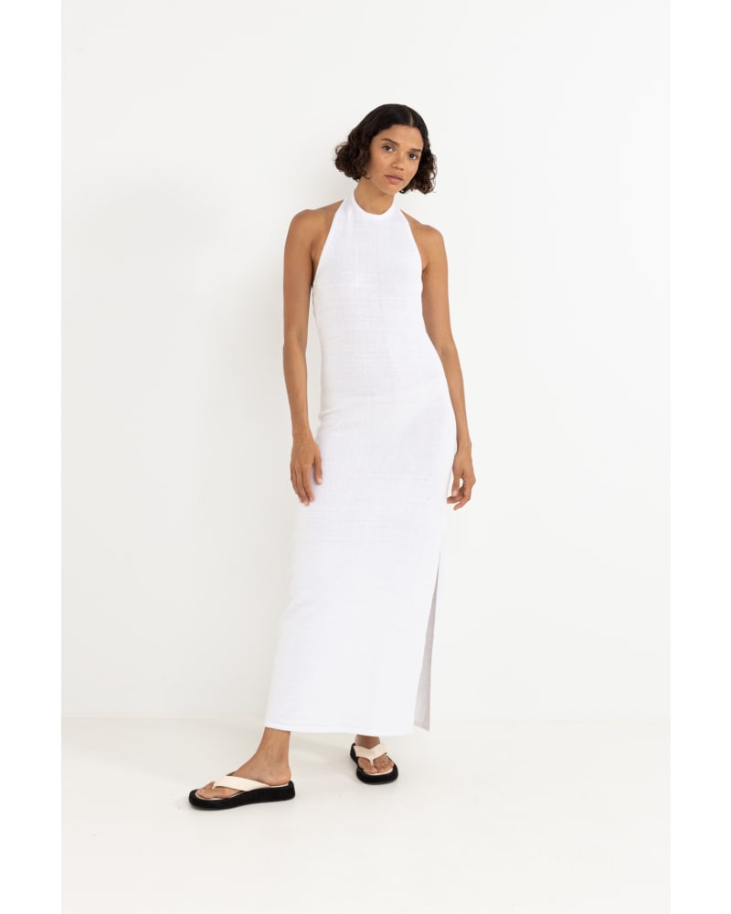 MARTINI HALTER KNIT MAXI DRESS
