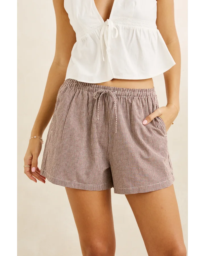 LONDON CHECK BEACH SHORT