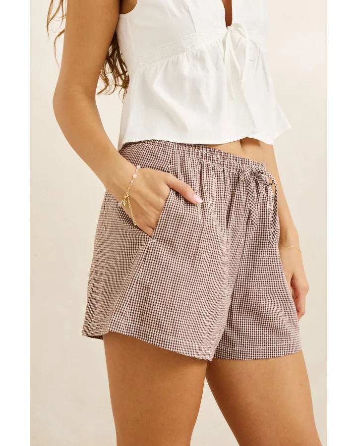 LONDON CHECK BEACH SHORT