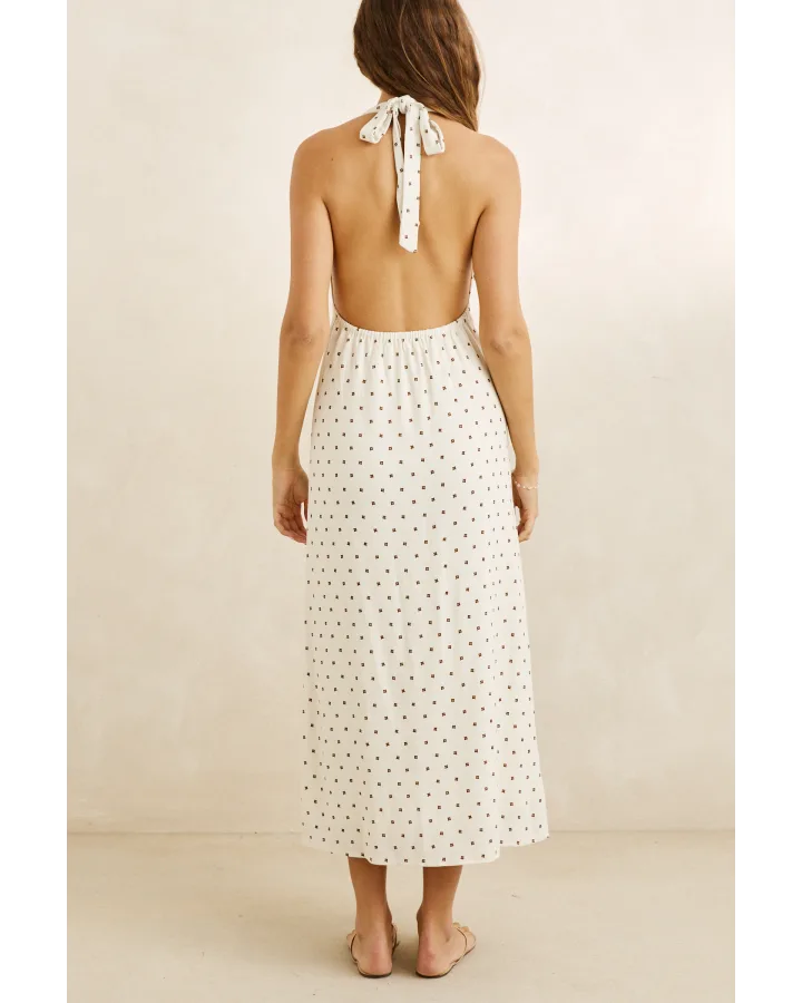 SANDY HALTER NECK MAXI DRESS