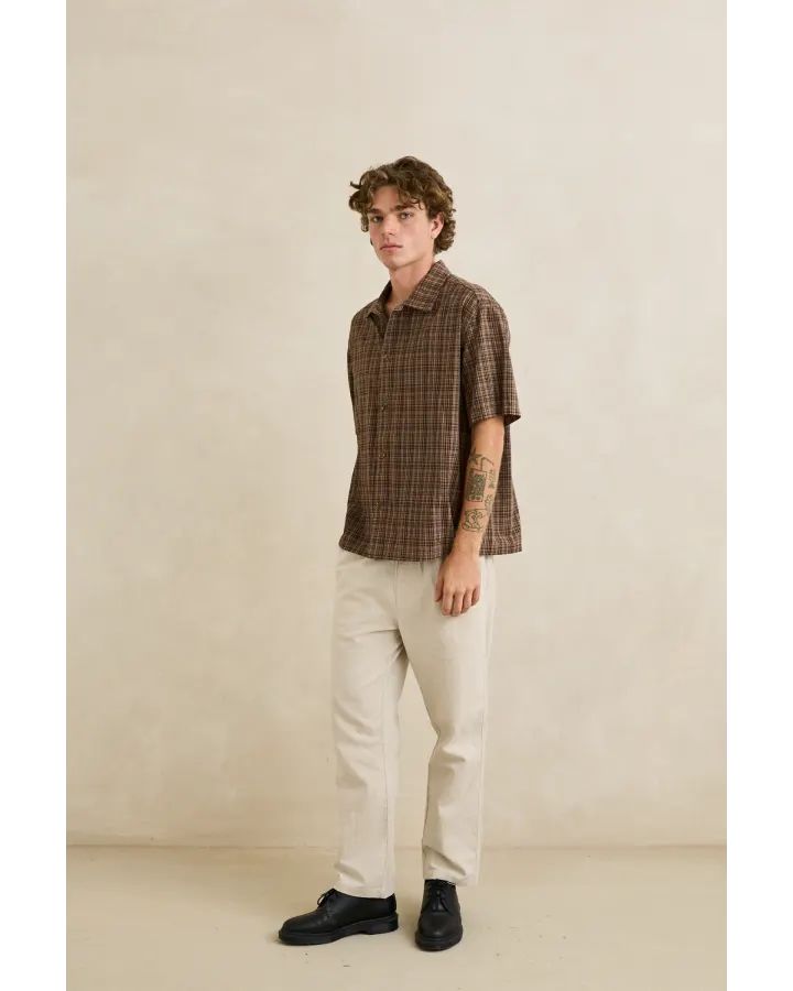 RELAXED BRADY CHECK SS SHIRT