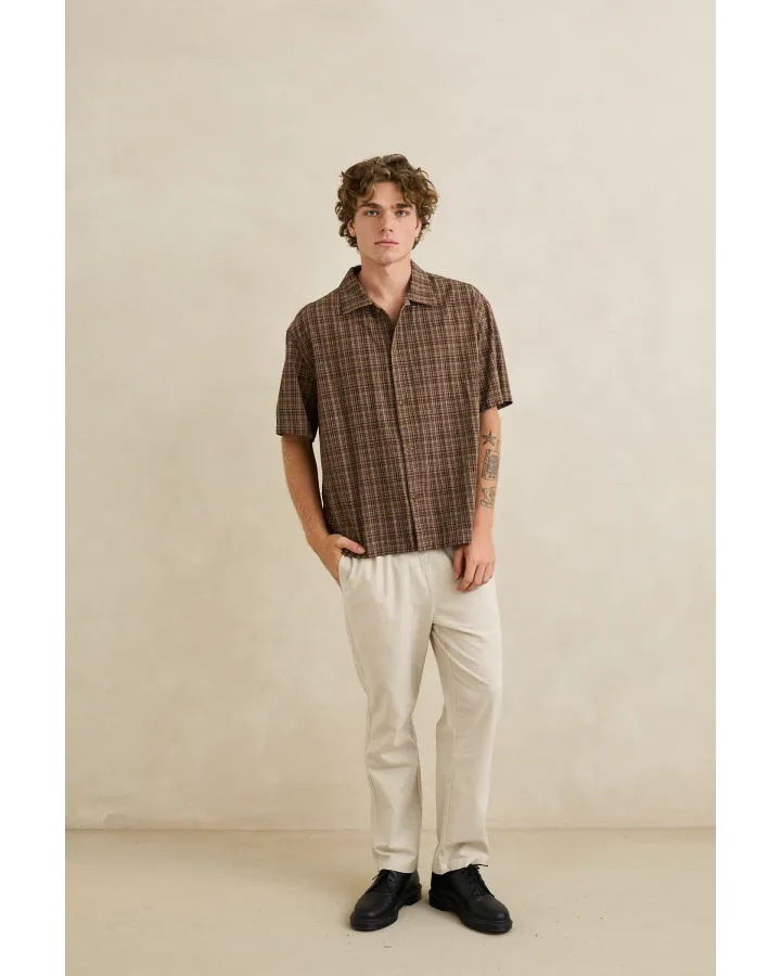 RELAXED BRADY CHECK SS SHIRT