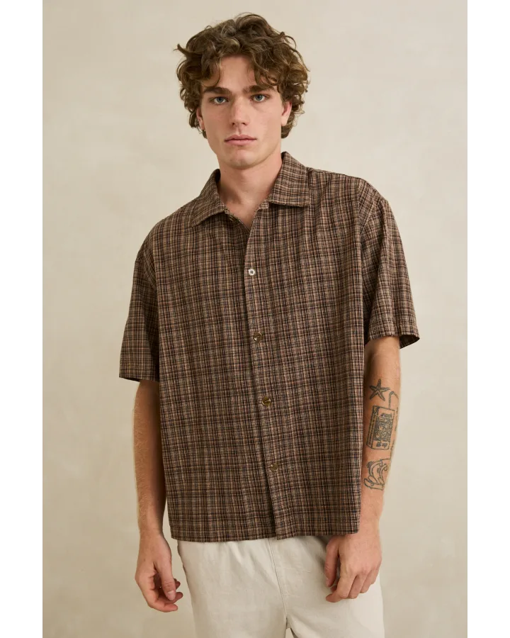RELAXED BRADY CHECK SS SHIRT