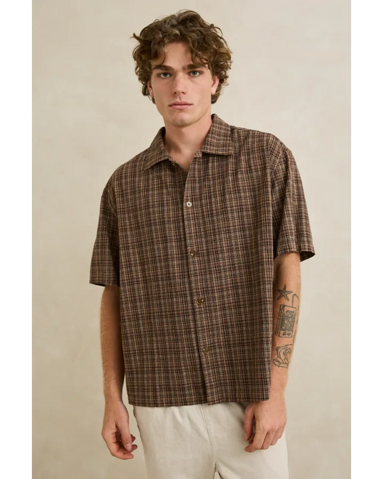RELAXED BRADY CHECK SS SHIRT