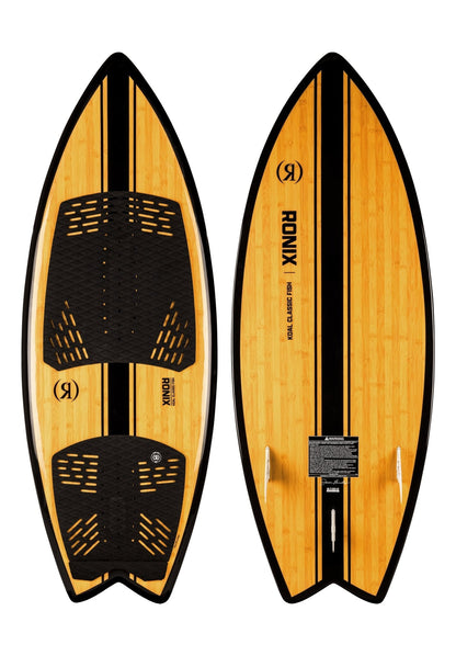 2023 Ronix Koal Classic Fish -Ronix232380-Glossy Black / Bamboo-4 6