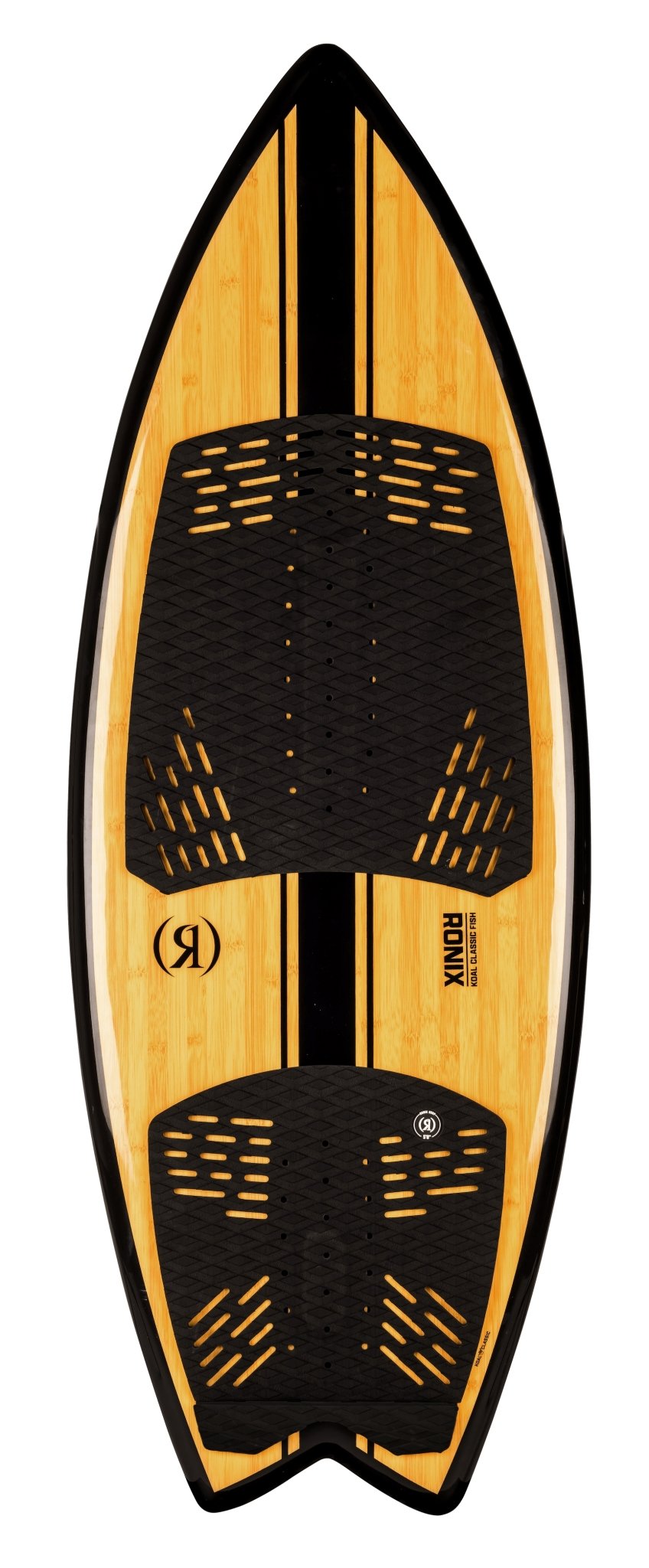 2023 Ronix Koal Classic Fish -Ronix232380-Glossy Black / Bamboo-4 6