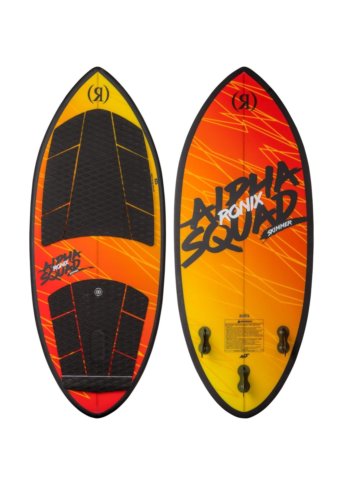 2024 Ronix Standard Core Alpha Squad Skimmer -Ronix242480-Red / Yellow Fade-4 2