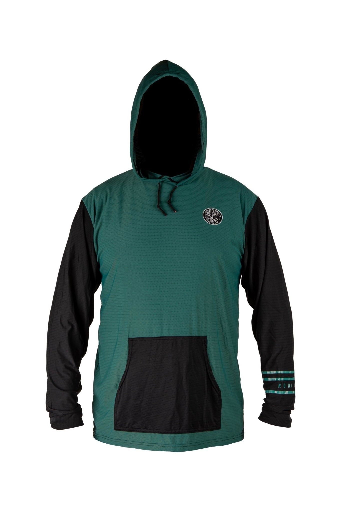 2025 Ronix Mens UV Shade Wick Dry Hoodie - Ronix258530 - Jade / Black - Small