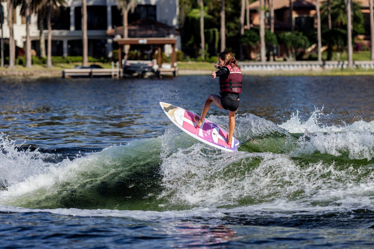 2025 Ronix Sonic Girls Fish - Ronix252403 - Pink Splash - 3 9