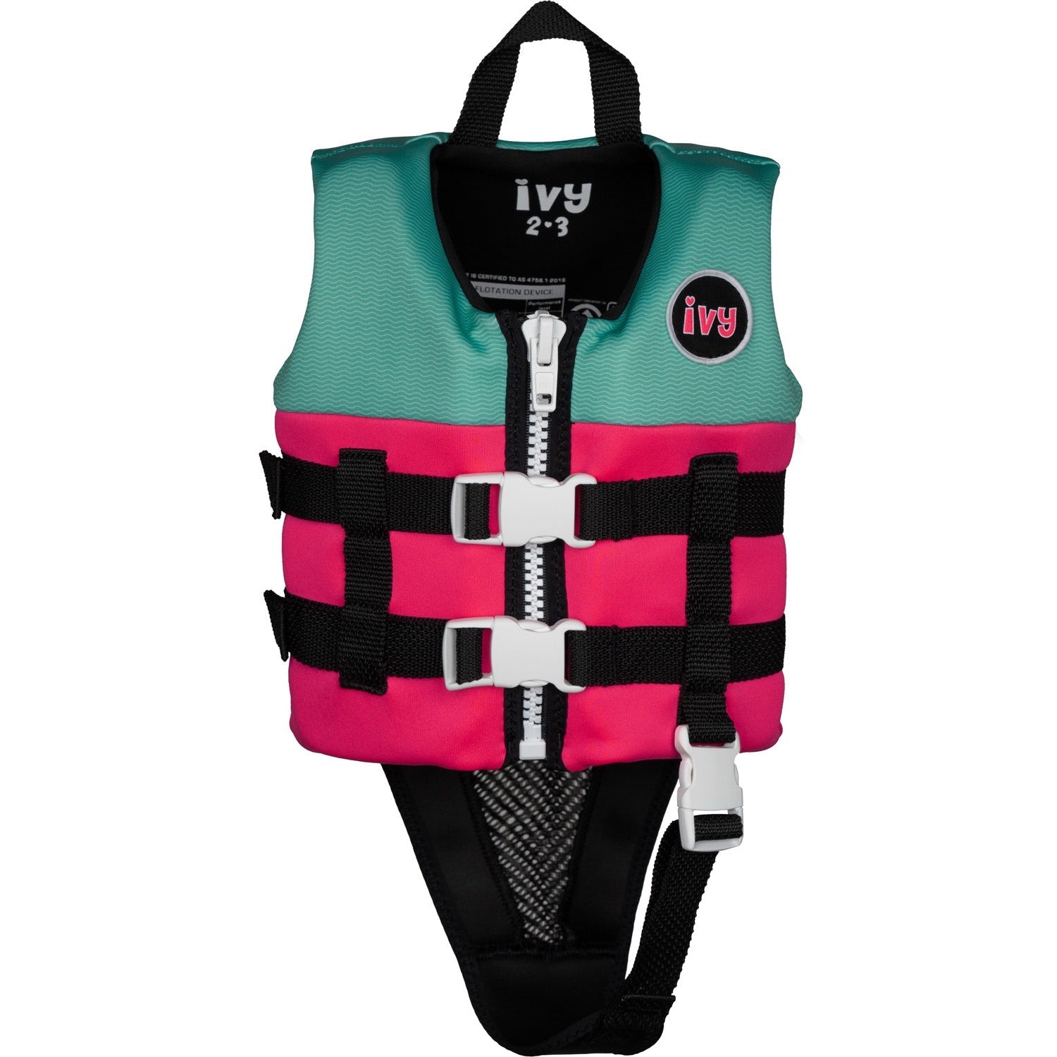 2026 IVY Junior Girls Vest - Ivy261700 - Neon Pink / Bright Teal - 2 to 3