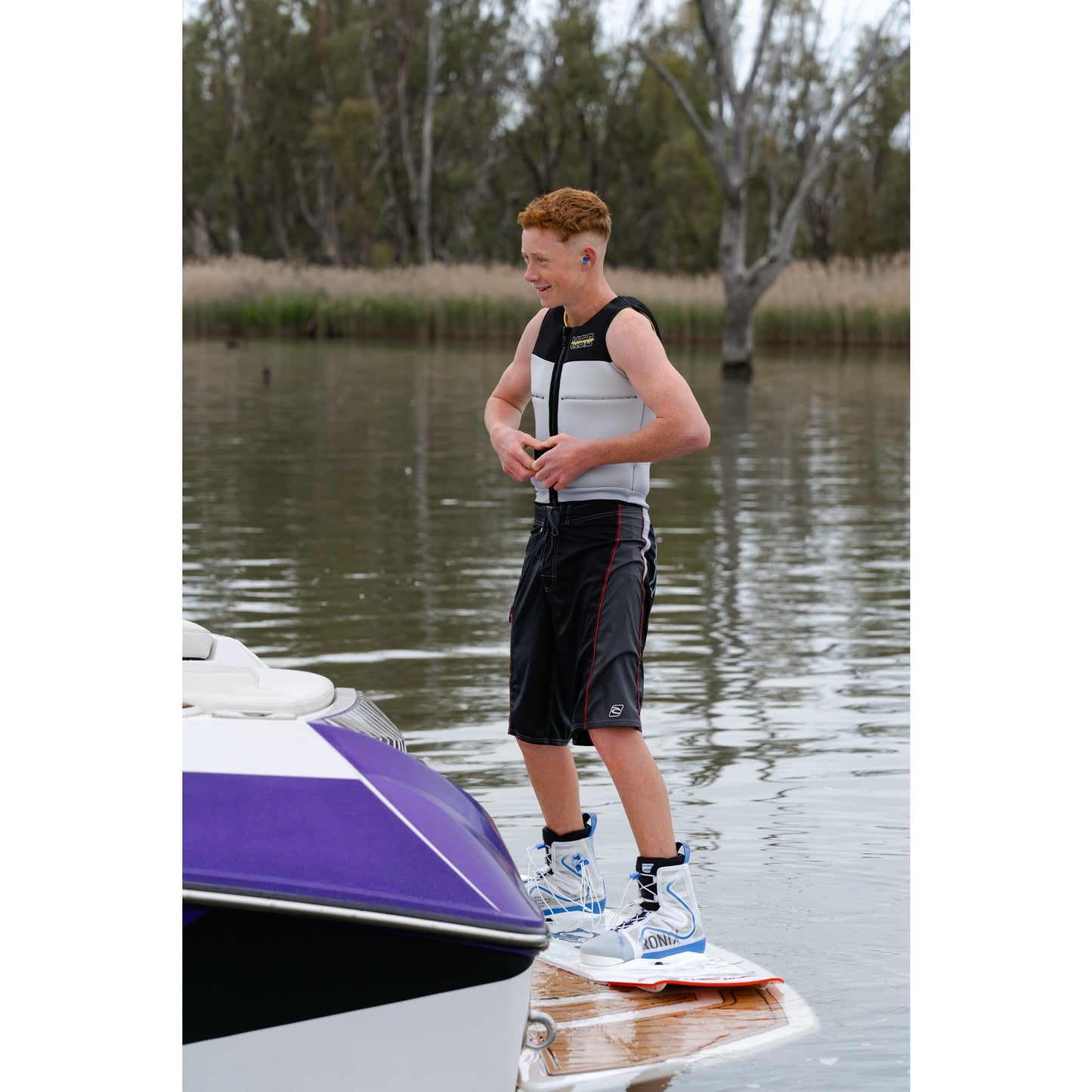 2026 KGB Teen Tempo Vest - KGB260600-Black / Silver / Neon Yellow-8T