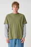 91 Double Layer Tee - XlargeXL025W3013 - Pigment Olive - L