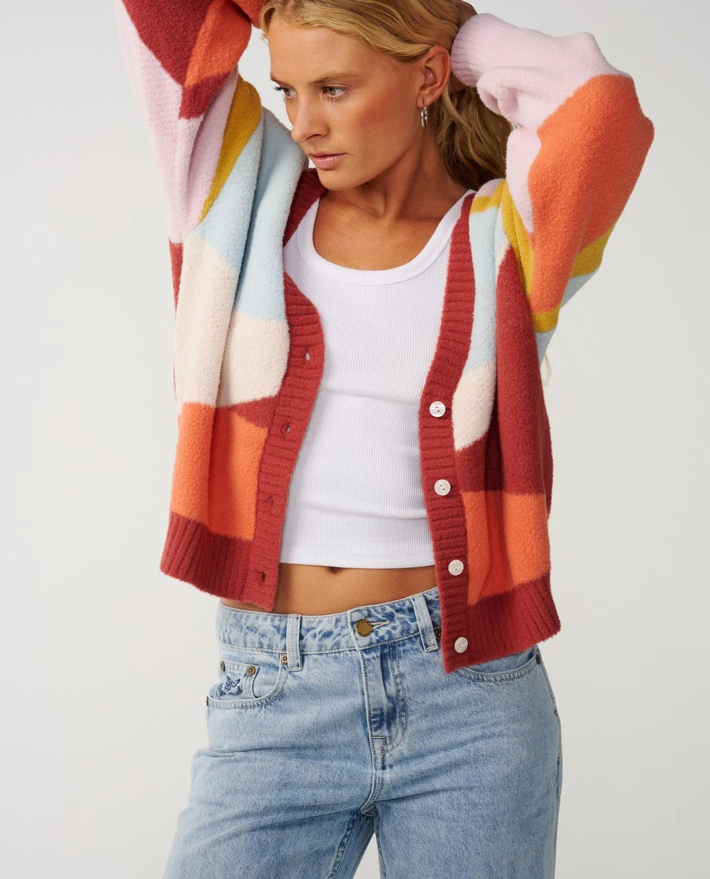 SURF REVIVAL JACQUARD CARDI