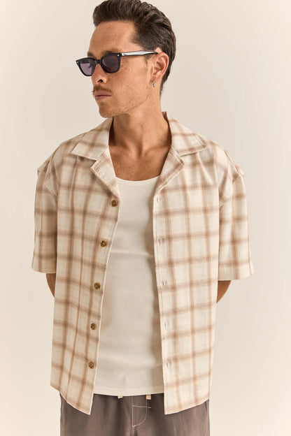 Relaxed Check SS Shirt