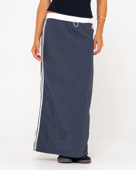 Double Trouble Elastic Waist Midi Skirt