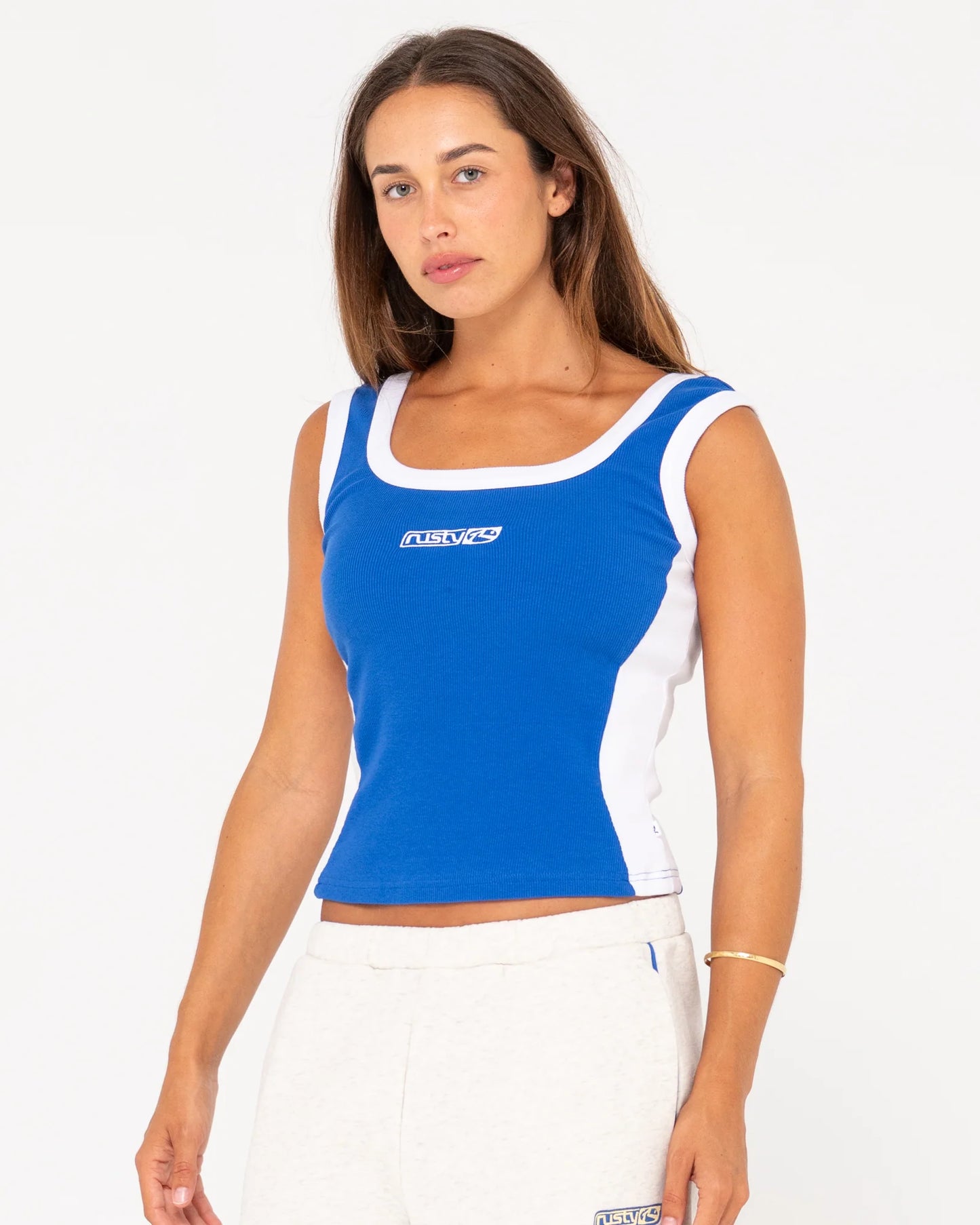 Nineties Ribbed Skimmer Length Tank