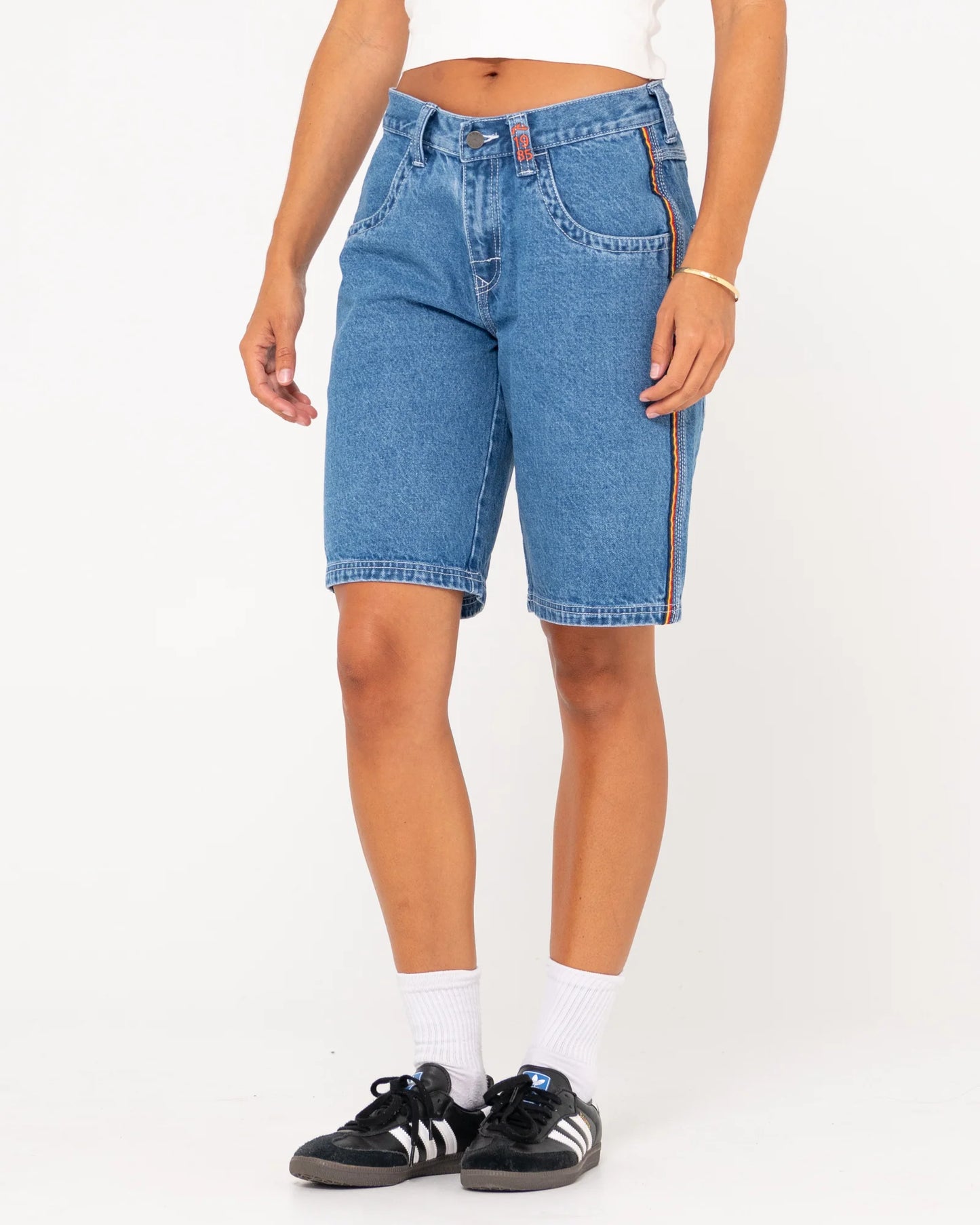 Flip Mommy Low Rise Wide Leg Denim Short