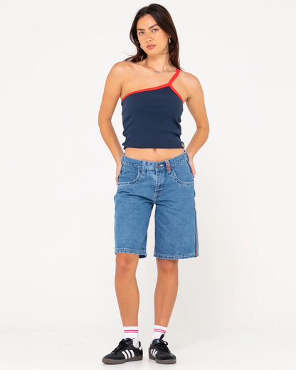 Flip Mommy Low Rise Wide Leg Denim Short