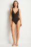 de luxe plunge longline one piece