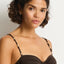 de luxe ruched balconette bra top