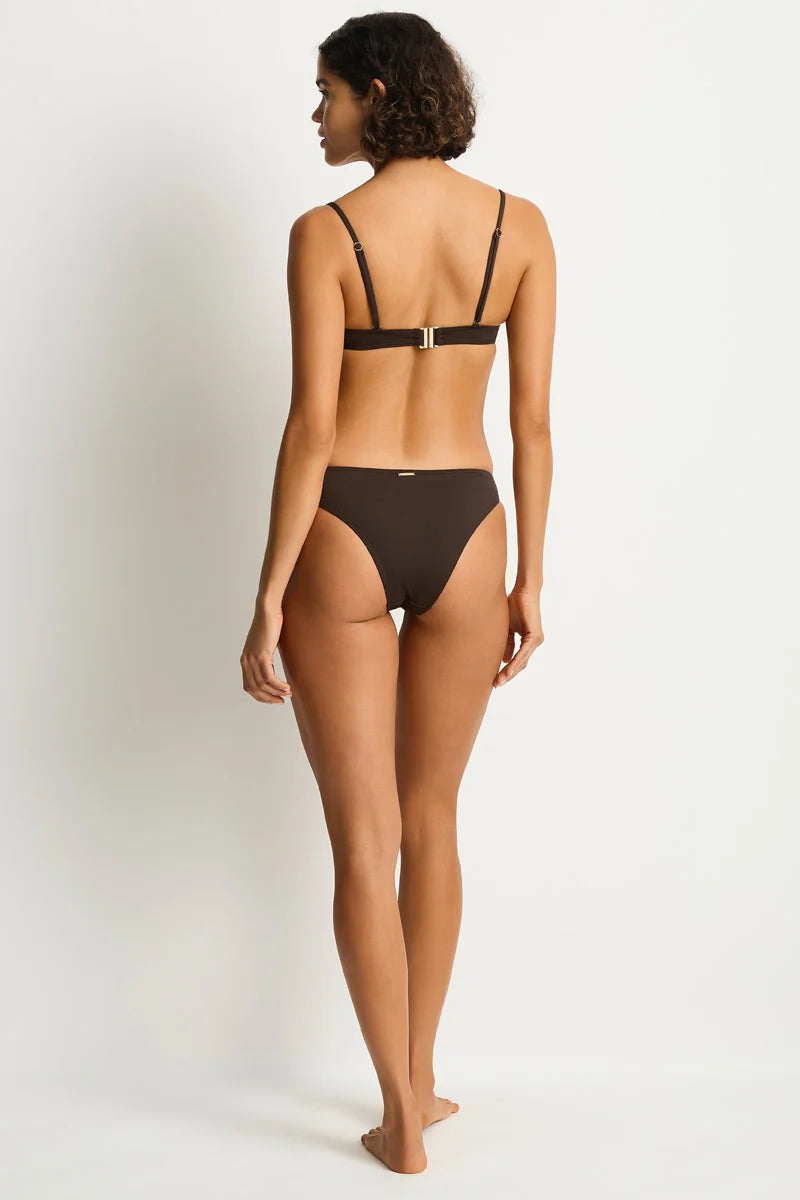 de luxe ruched balconette bra top