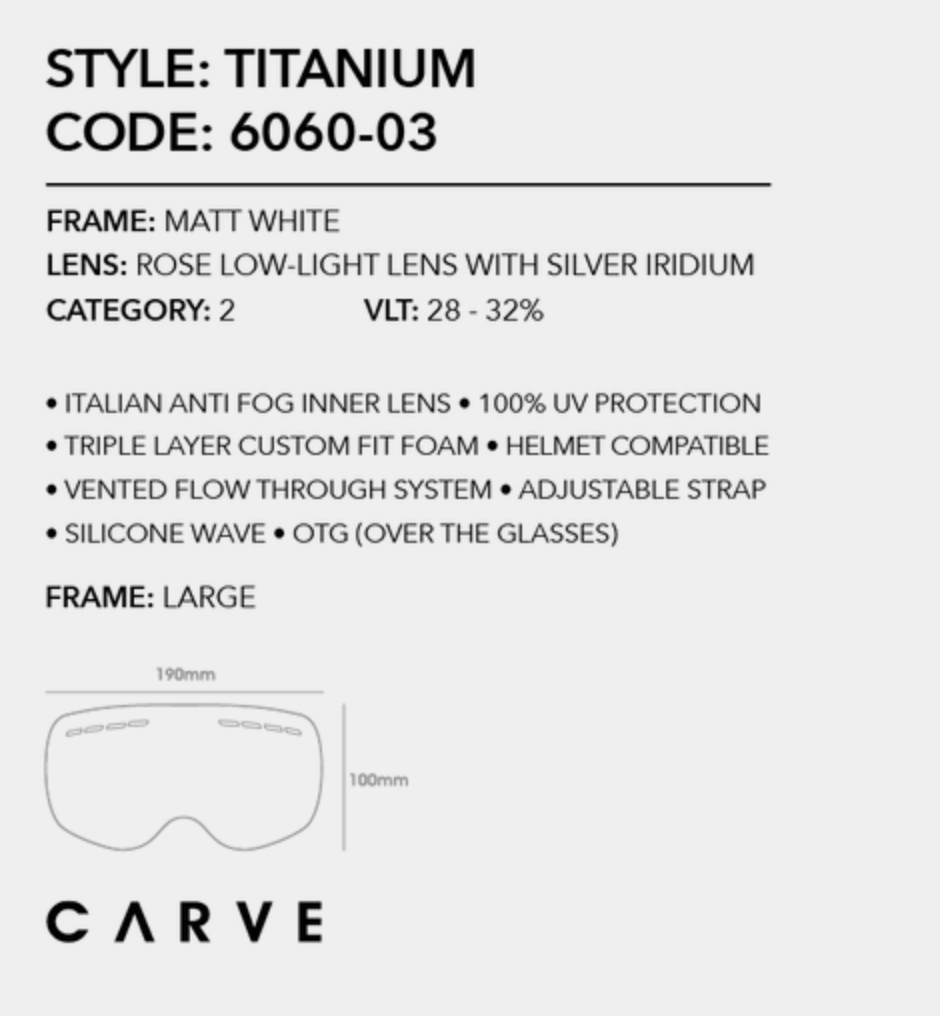 Titanium - Matt White w silver