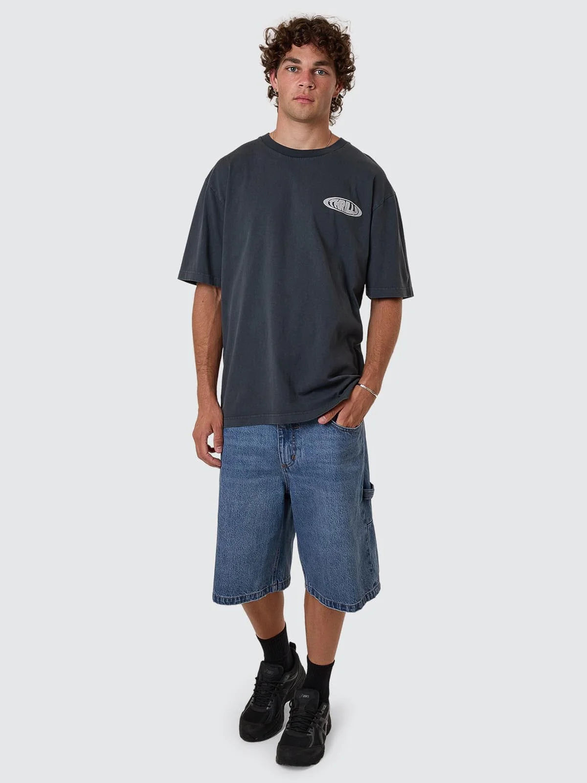 Shadowless Oversize Fit Tee - Ebony