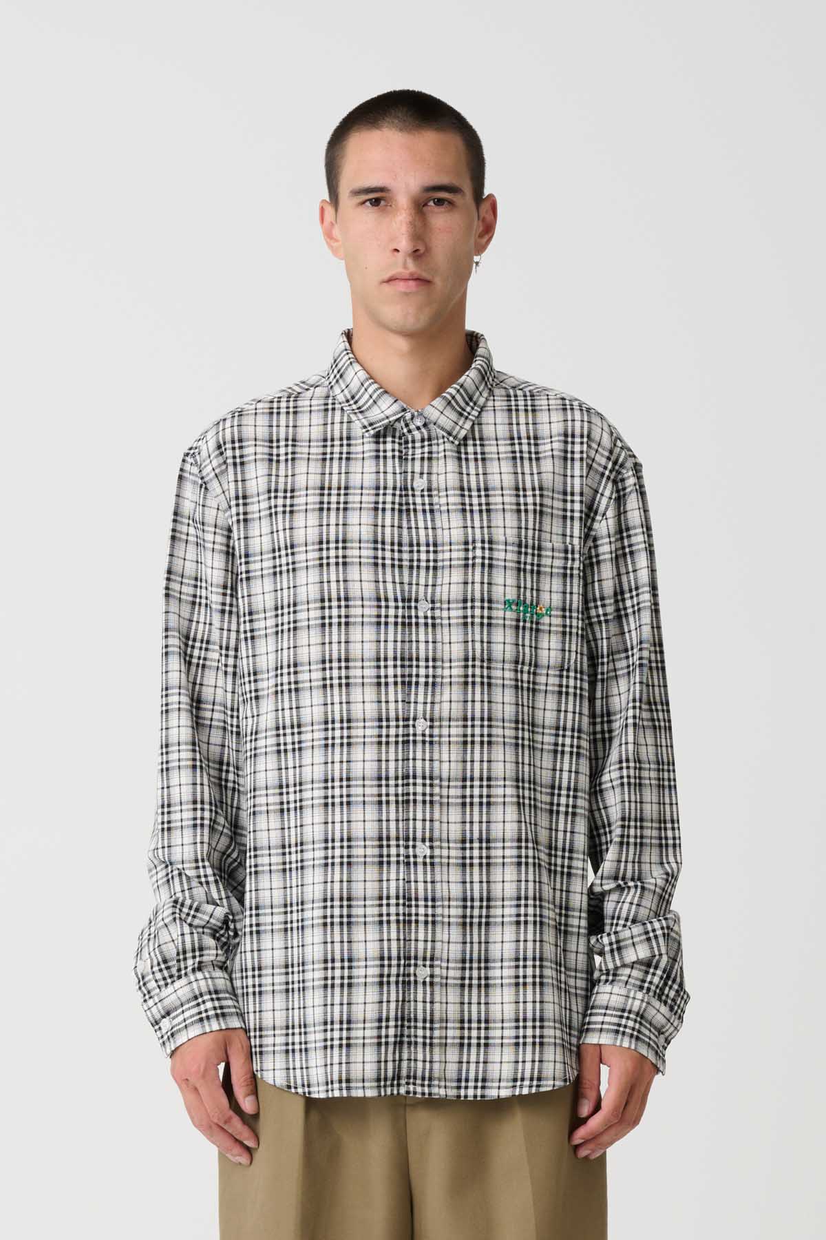 91 Flower Check LS Shirt