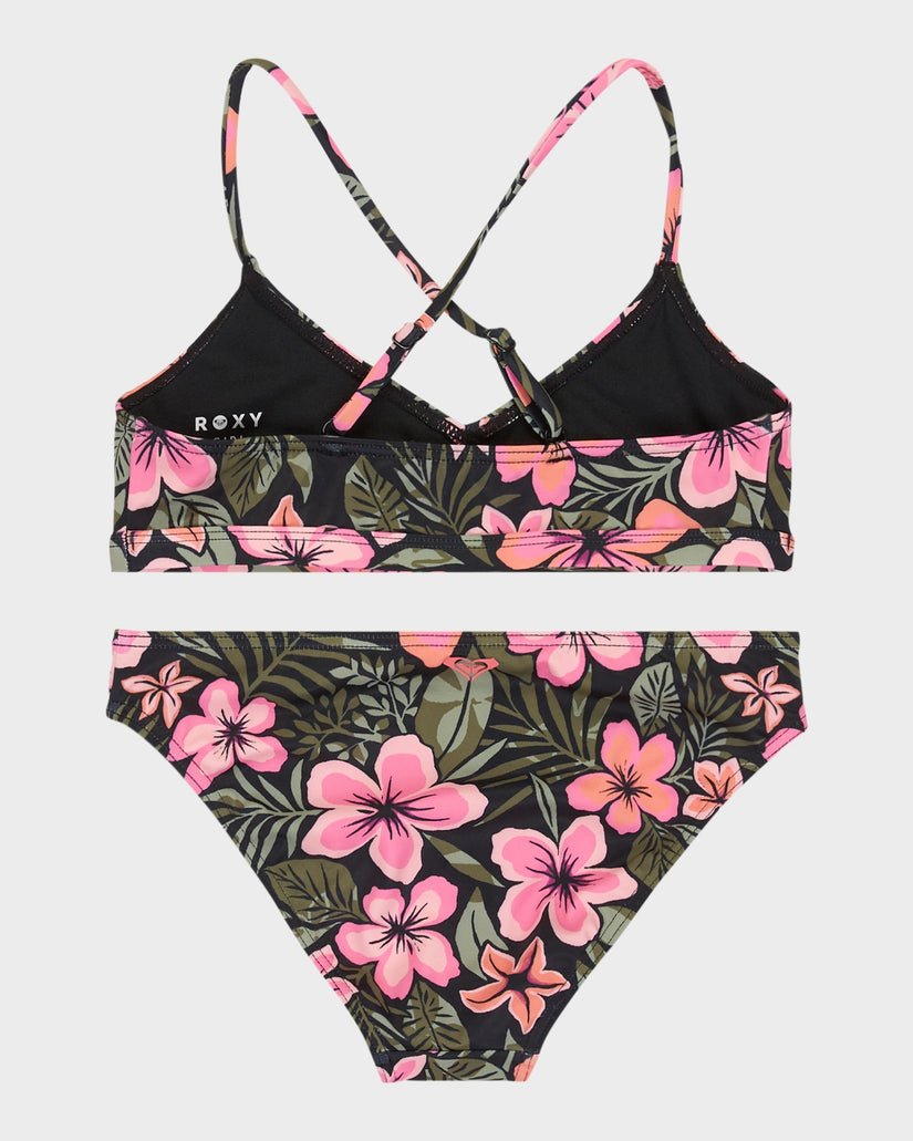 ACTIVE FLORAL RG SWIM SET PACK - RoxyERGWR03458 - Anthracite fearless - 14/XL