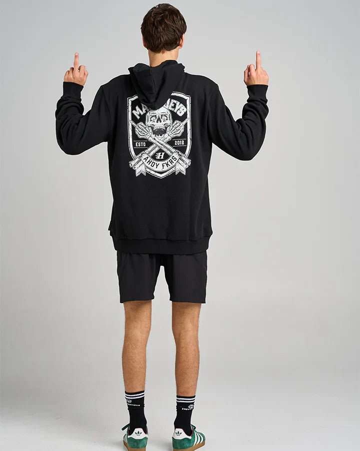 Ahoy Fkrs Sheild Hooded Pullover - The Mad HueysH225M08004 - BLK - Black - L