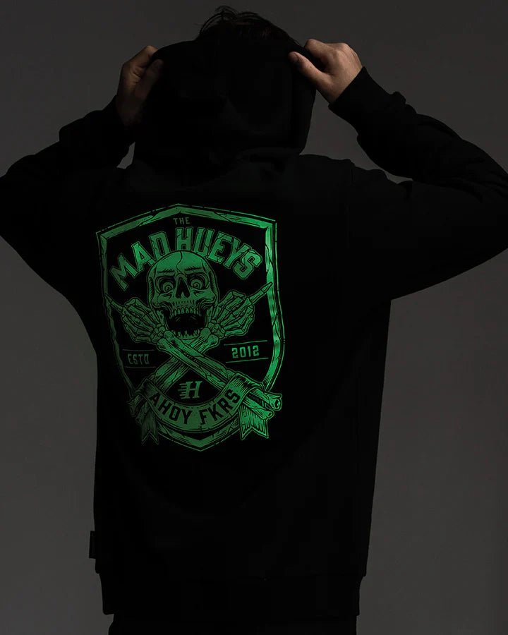 Ahoy Fkrs Sheild Hooded Pullover - The Mad HueysH225M08004 - BLK - Black - L