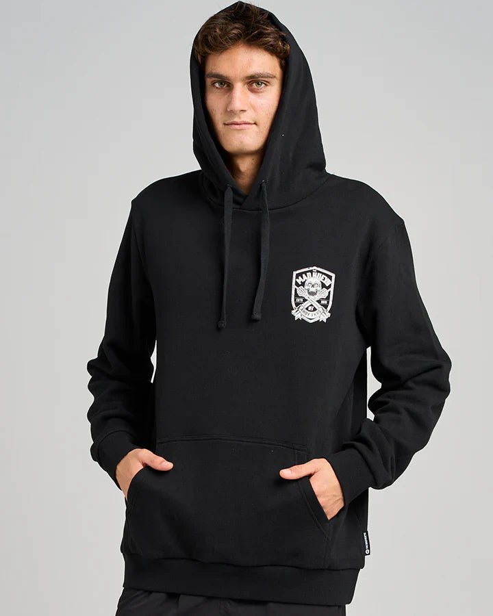 Ahoy Fkrs Sheild Hooded Pullover - The Mad HueysH225M08004 - BLK - Black - L