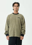 Altitude - Recycled Boxy Long Sleeve Tee - AfendsM262062-STONE STRIPE-XS