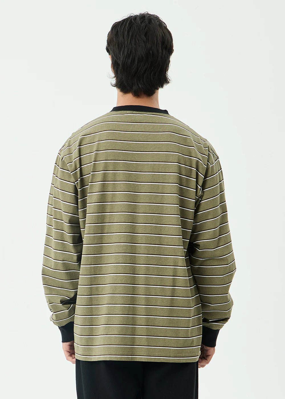 Altitude - Recycled Boxy Long Sleeve Tee - AfendsM262062-STONE STRIPE-XS