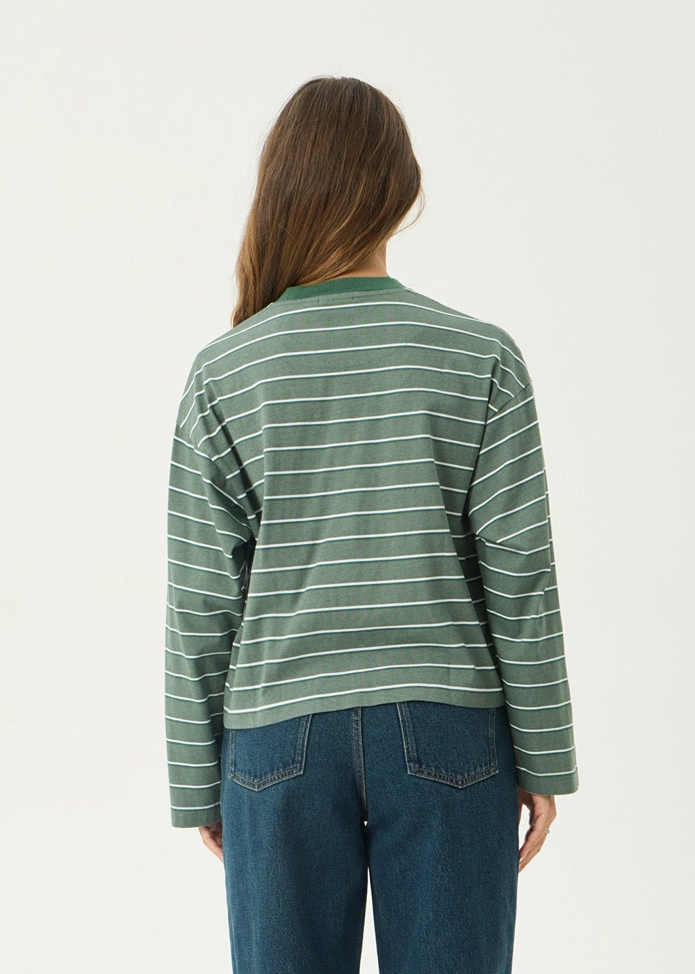 Altitude - Recycled Long Sleeve Tee - AfendsW262061- Pine Stripe-S