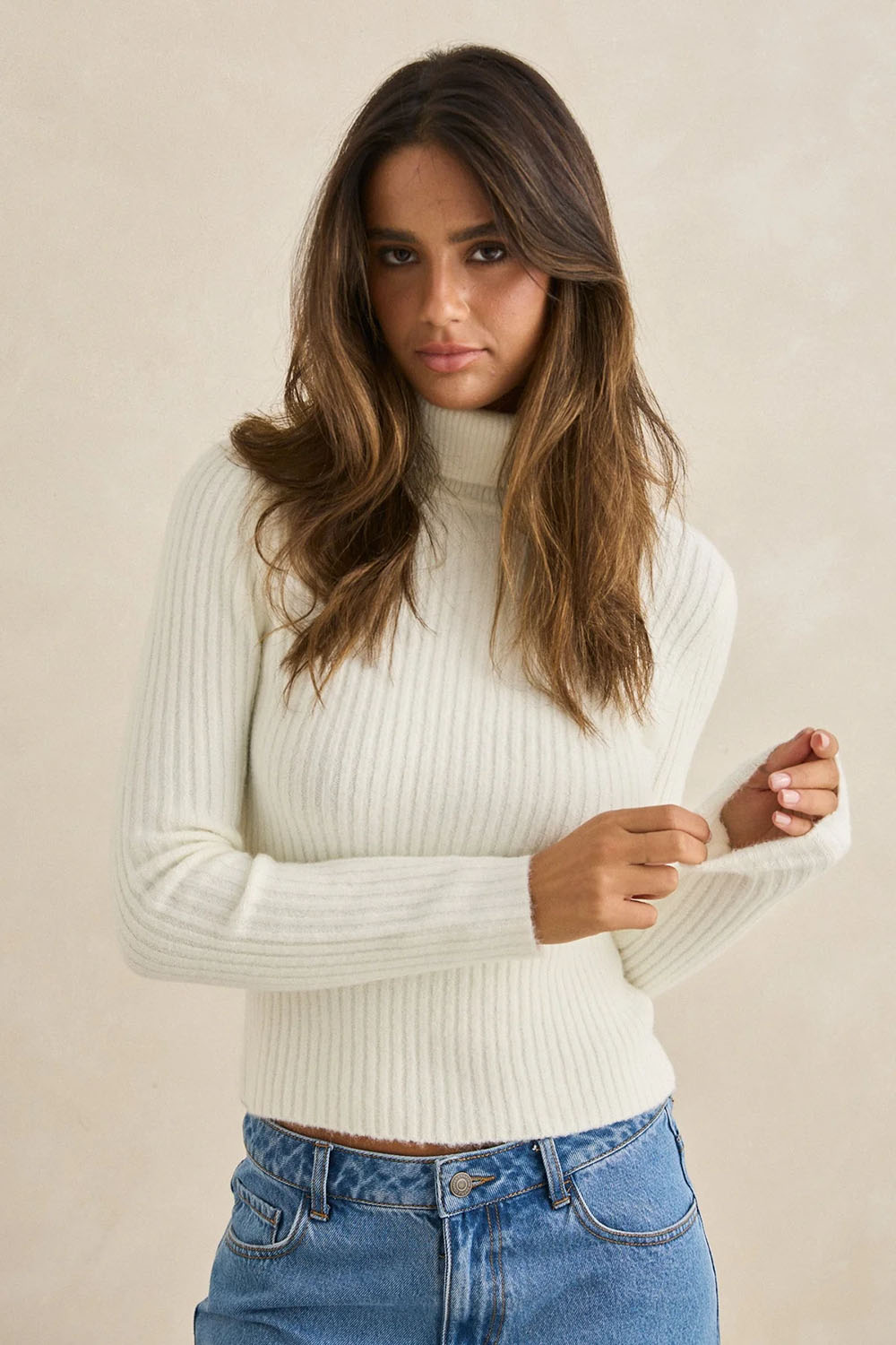 AMARA ROLL NECK KNIT - Rhythm0126W-KN02SW-WHITE-6
