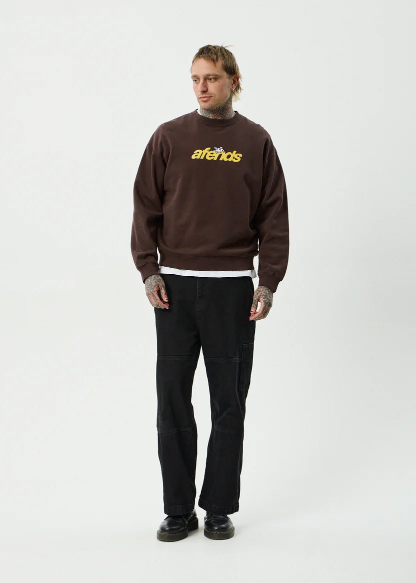 Angel Boy - Recycled Crew Neck - AfendsM261501- Washed Coffee-M