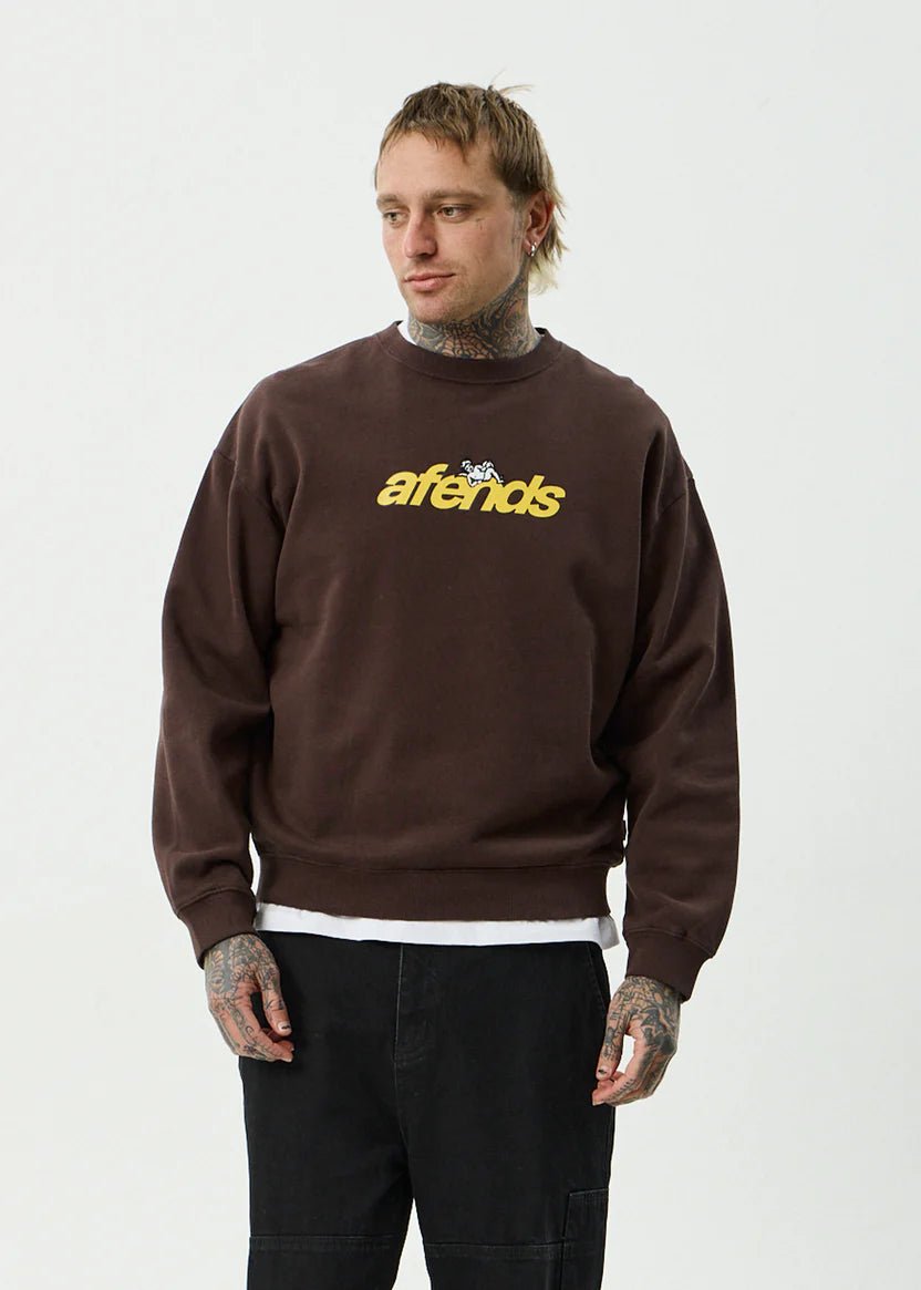 Angel Boy - Recycled Crew Neck - AfendsM261501- Washed Coffee-M