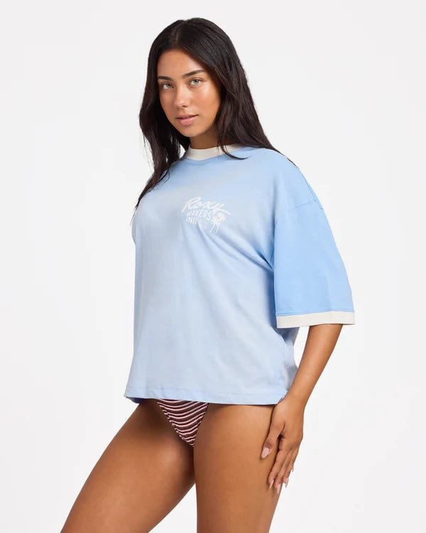 ANGOURIE BOX TEE -RoxyURJZT04021-PLACID BLUE-XS