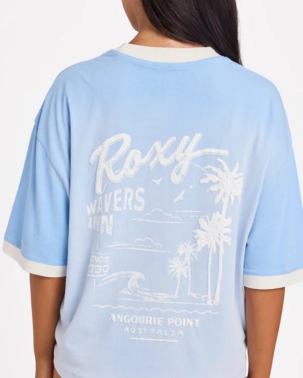 ANGOURIE BOX TEE -RoxyURJZT04021-PLACID BLUE-XS