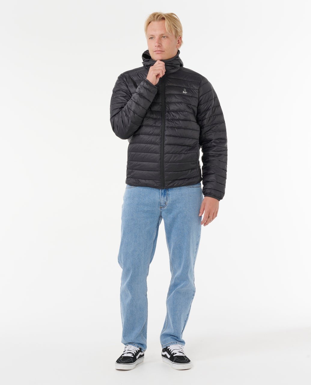 ANTI SERIES SEARCH PUFFER HOOD - Rip Curl023MJA-BLACK-XS