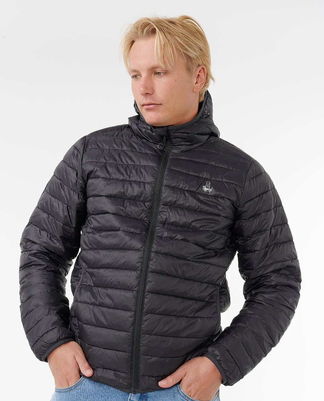 ANTI SERIES SEARCH PUFFER HOOD - Rip Curl023MJA-BLACK-XS