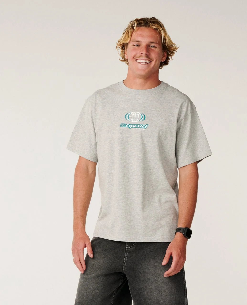 ARCHIVE GLOBAL TEE -Rip Curl14LMTE-Grey Marle-XS